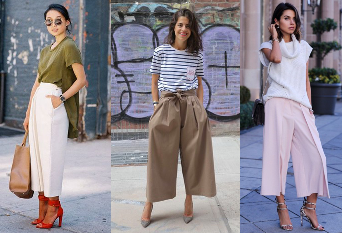 брюки кюлоты с чем носить