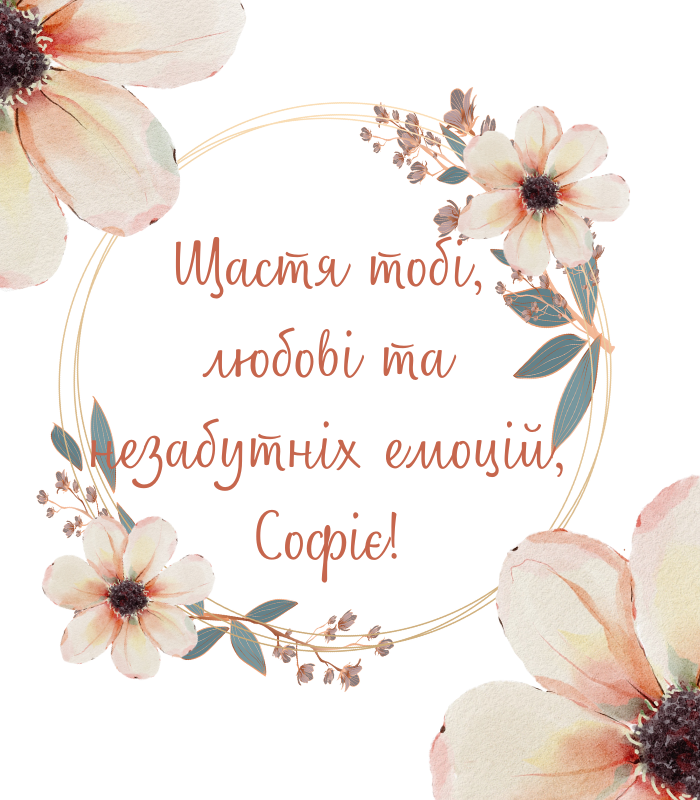 день народження Софії привітання прикольні