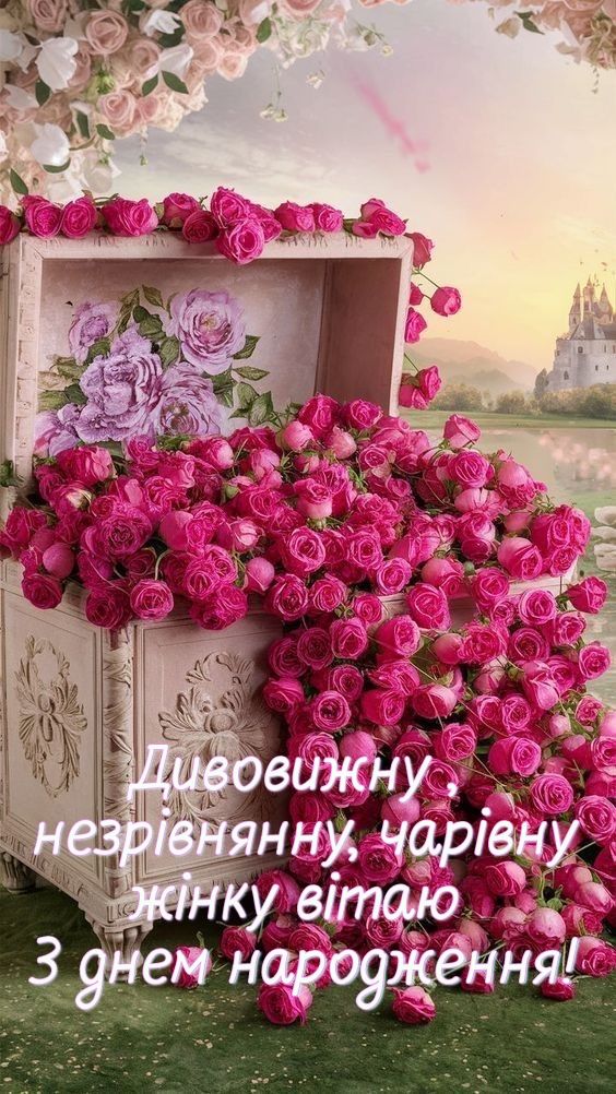 з днем народження жінці