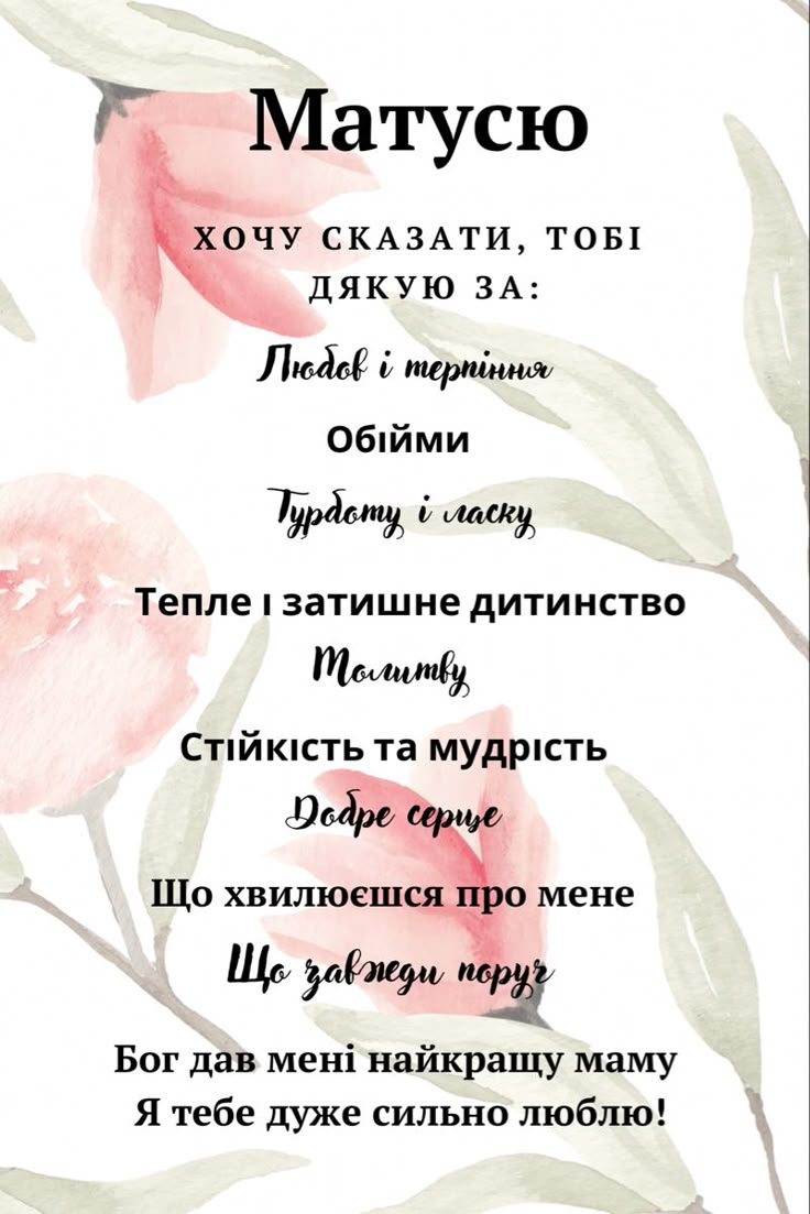 привітання з днем народження мамі