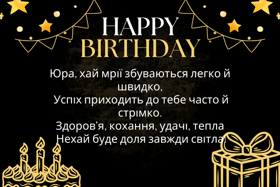 веселі привітання Юрію з днем народження