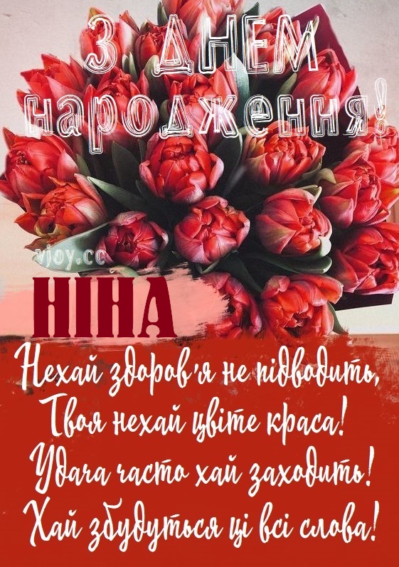 веселі привітання Ніні з днем народження