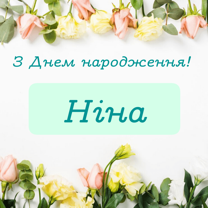 До сліз привітання з днем народження Ніна