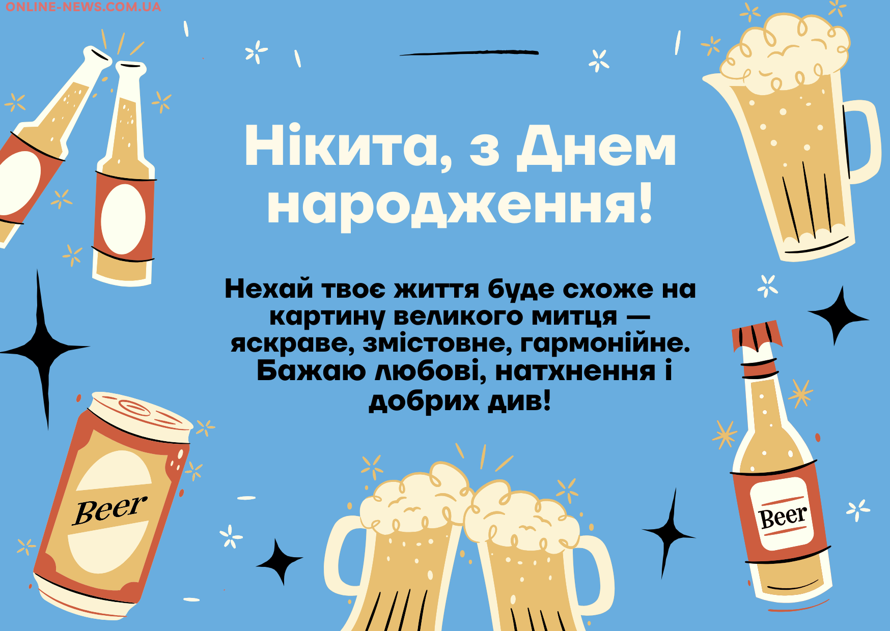 Гарні привітання з днем народження Нікіта